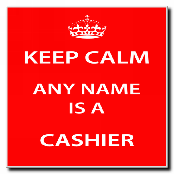Cashier Keep Calm Coaster