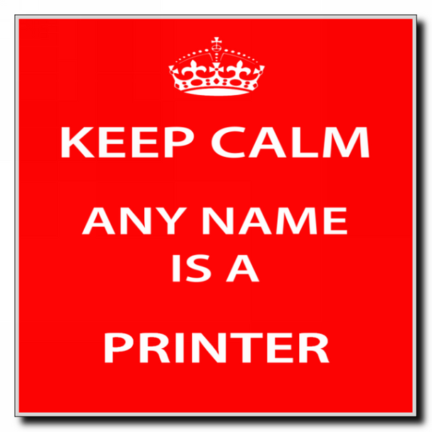 Printer Keep Calm Coaster