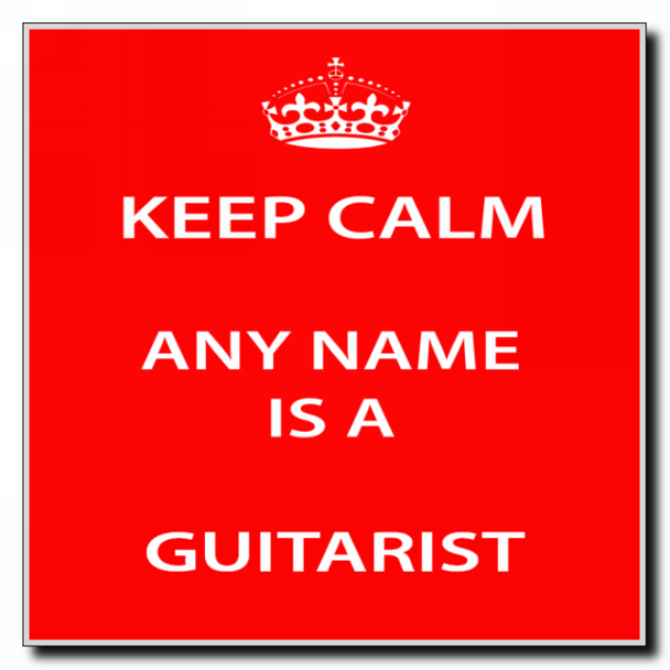 Guitarist Keep Calm Coaster
