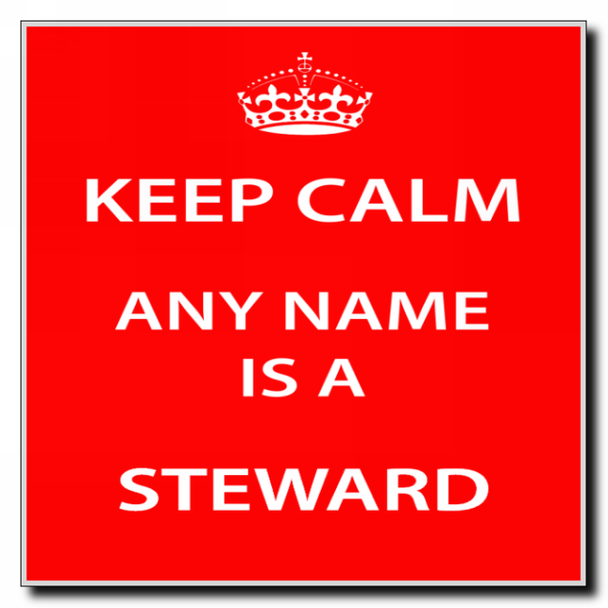 Steward Keep Calm Coaster