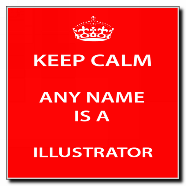 Illustrator Keep Calm Coaster