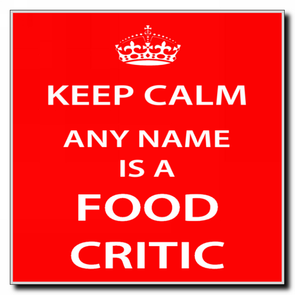 Food Critic Keep Calm Coaster