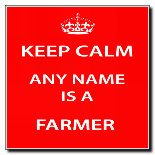 Farmer Keep Calm Coaster