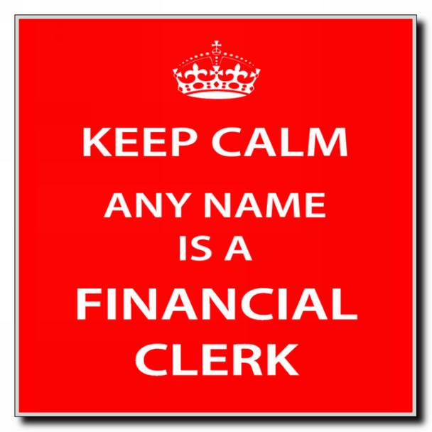 Financial Clerk Keep Calm Coaster