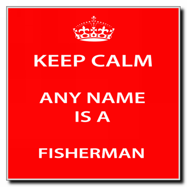 Fisherman Keep Calm Coaster