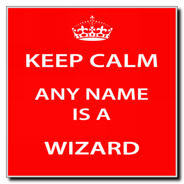 Wizard Keep Calm Coaster