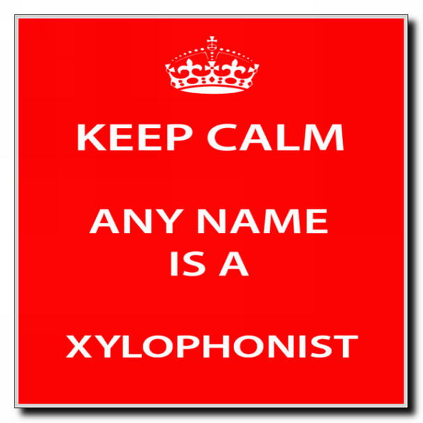 Xylophonist Keep Calm Coaster