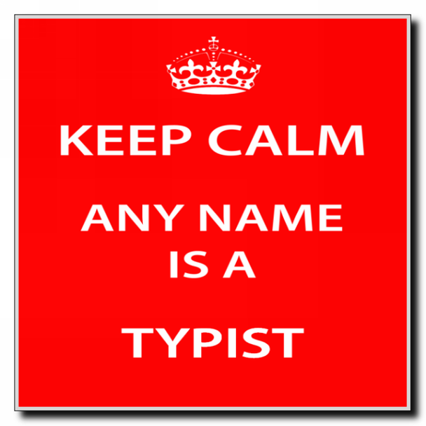 Typist Keep Calm Coaster