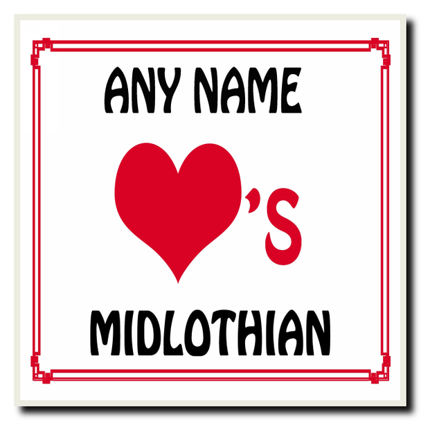 Love Heart Midlothian Coaster