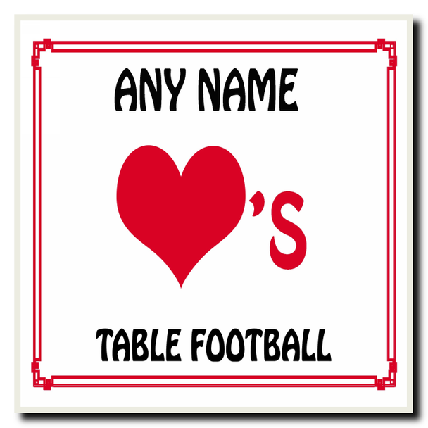 Love Heart Table Football Coaster