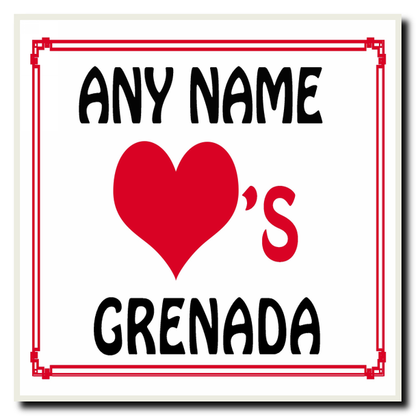 Love Heart Grenada Coaster