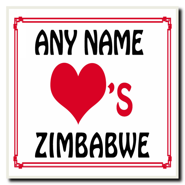 Love Heart Zimbabwe Coaster