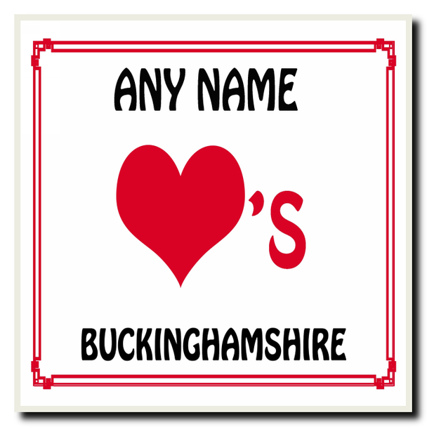 Love Heart Buckinghamshire Coaster