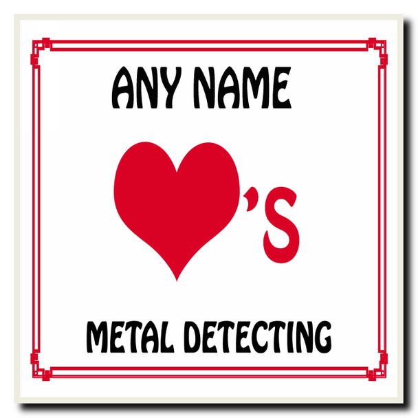 Love Heart Metal Detecting Coaster