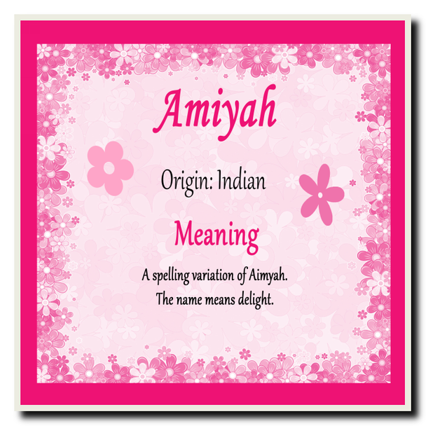 Amiyah Name Meaning Coaster