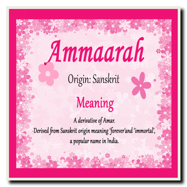 Ammaarah Name Meaning Coaster