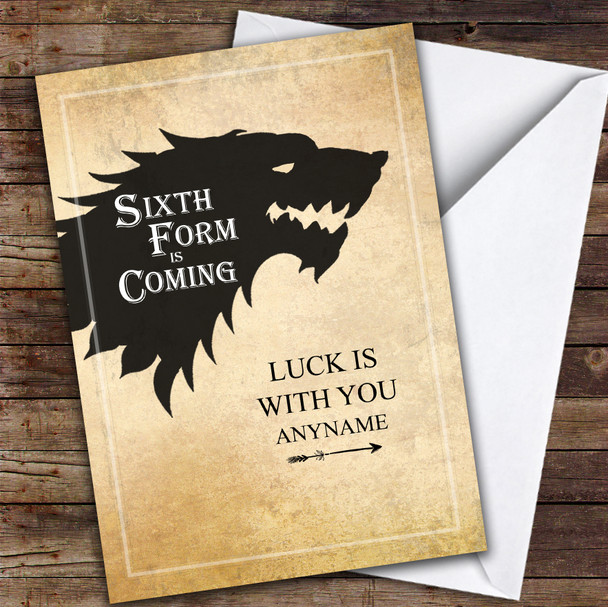 Game Of Thrones Luck Is With You Sixth Form Customised Good Luck Card