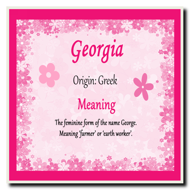 Georgia Name Meaning Coaster