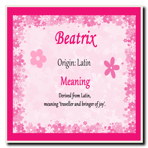 Beatrix Name Meaning Coaster