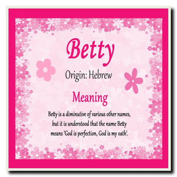 Betty Name Meaning Coaster