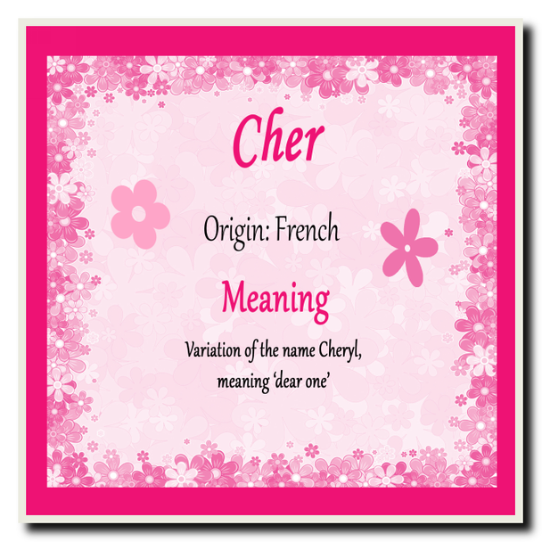 Cher Name Meaning Coaster