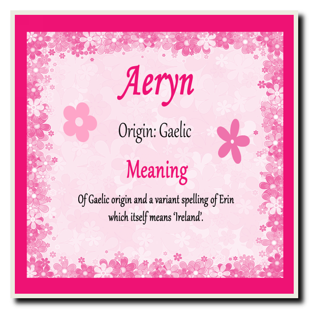 Aeryn Name Meaning Coaster