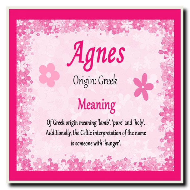 Agnes Name Meaning Coaster