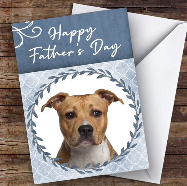 American Staffordshire Terrier Dog Animal Customised Father's Day Card