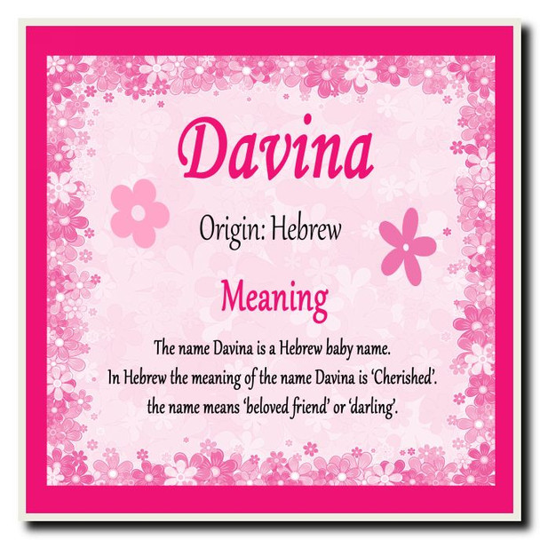 Davina Name Meaning Coaster