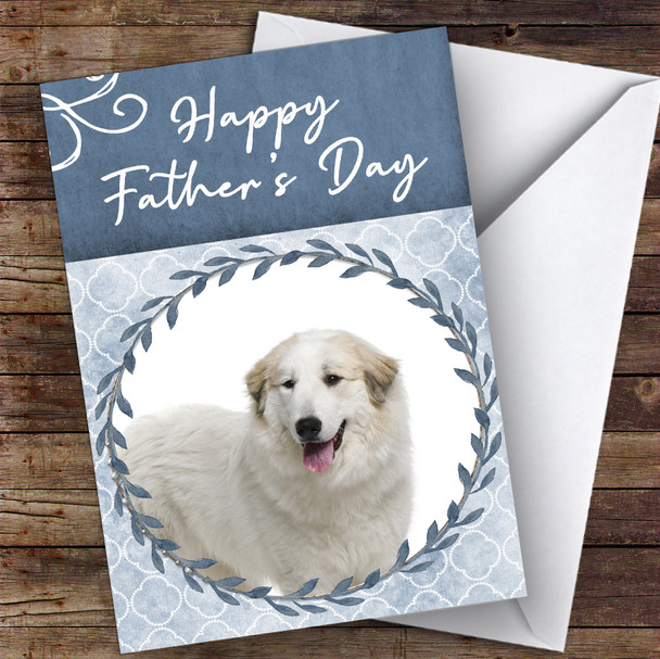 Great Pyrenees Mountain Dog Traditional Animal Customised Father's Day Card