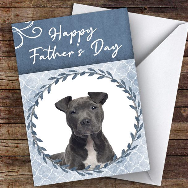 Staffordshire Terrier Dog Traditional Animal Customised Father's Day Card