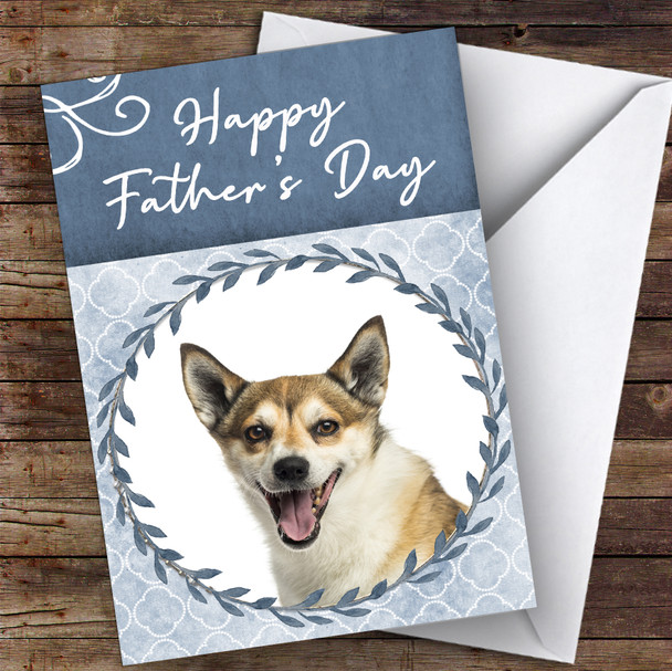 Norwegian Lundehund Dog Traditional Animal Customised Father's Day Card