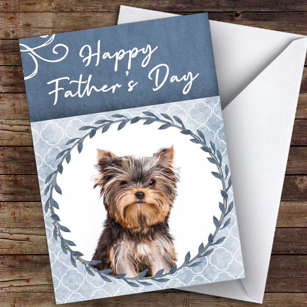 Yorkshire Terrier Dog Traditional Animal Customised Father's Day Card
