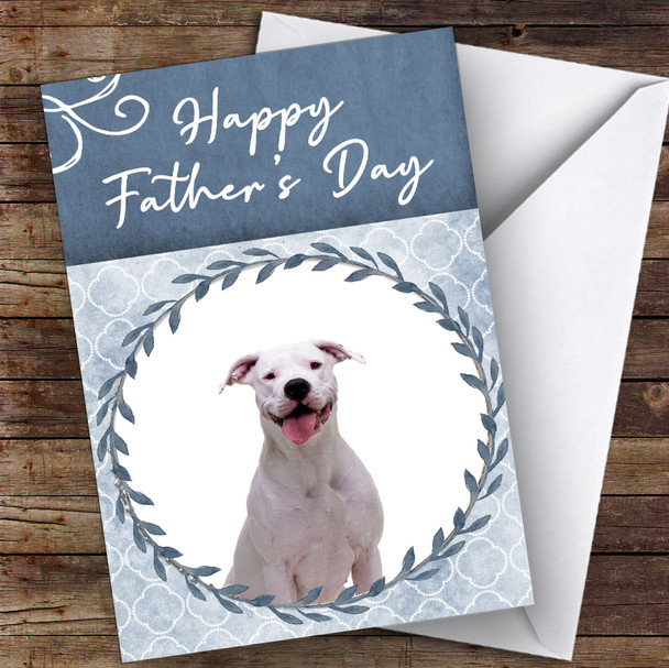 Dogo Argentino Dog Traditional Animal Customised Father's Day Card
