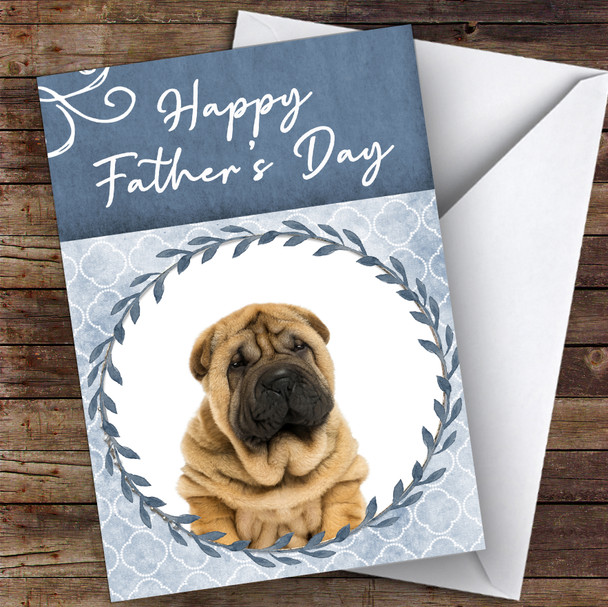 Shar-Pei Dog Traditional Animal Customised Father's Day Card