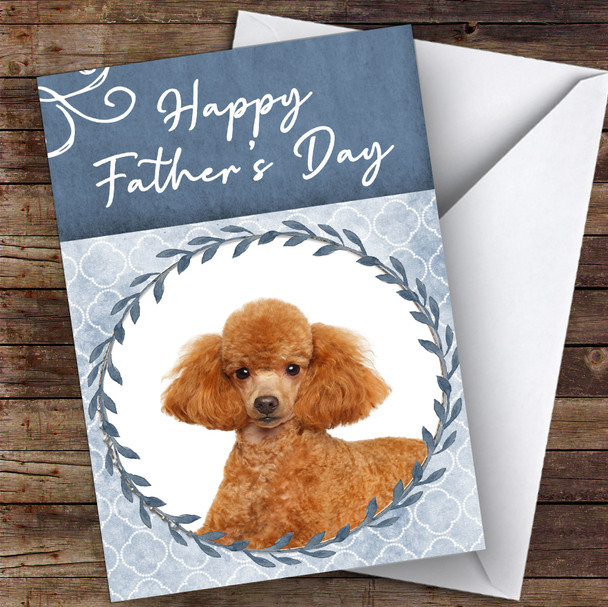 Poodle Dog Traditional Animal Customised Father's Day Card