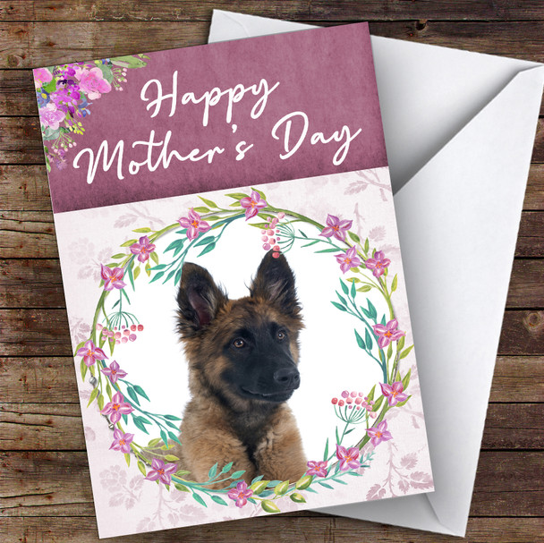 Belgian Shepherd Tervuren Dog Traditional Animal Customised Mother's Day Card