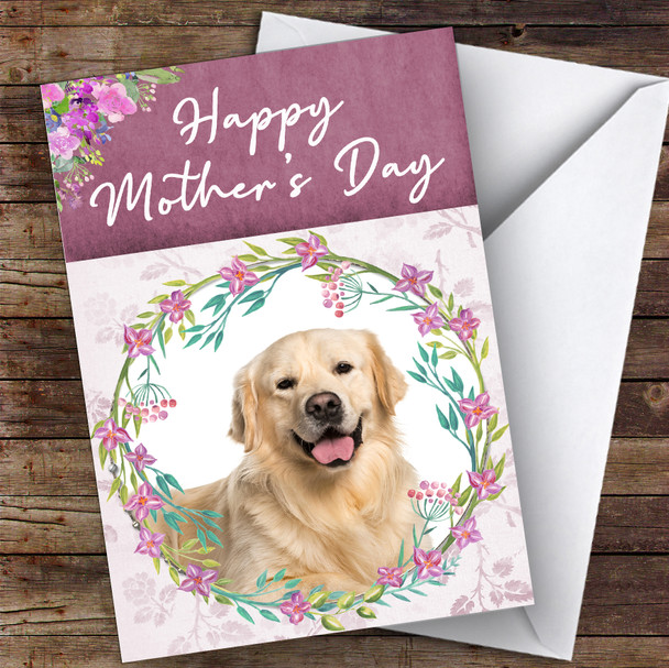 Golden Retriever Dog Traditional Animal Customised Mother's Day Card