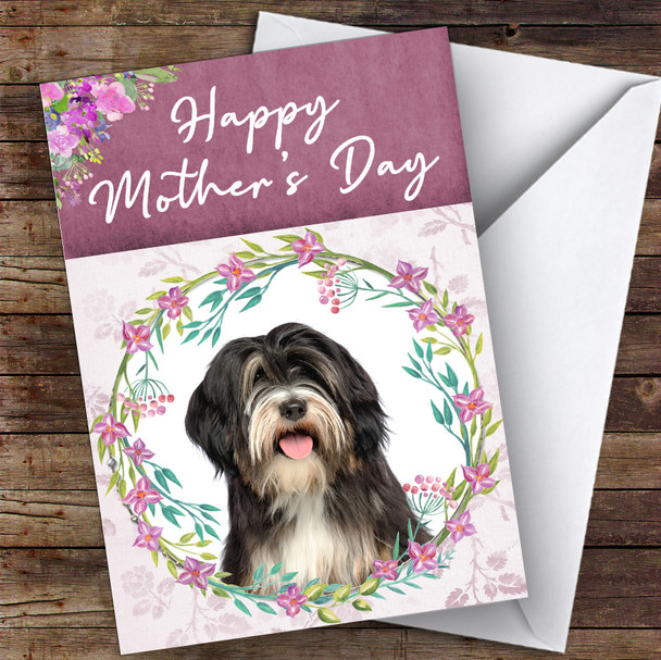 Tibetan Terrier Dog Traditional Animal Customised Mother's Day Card