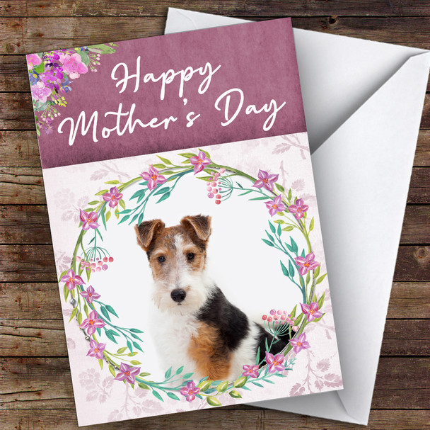 Fox Terrier Dog Traditional Animal Customised Mother's Day Card