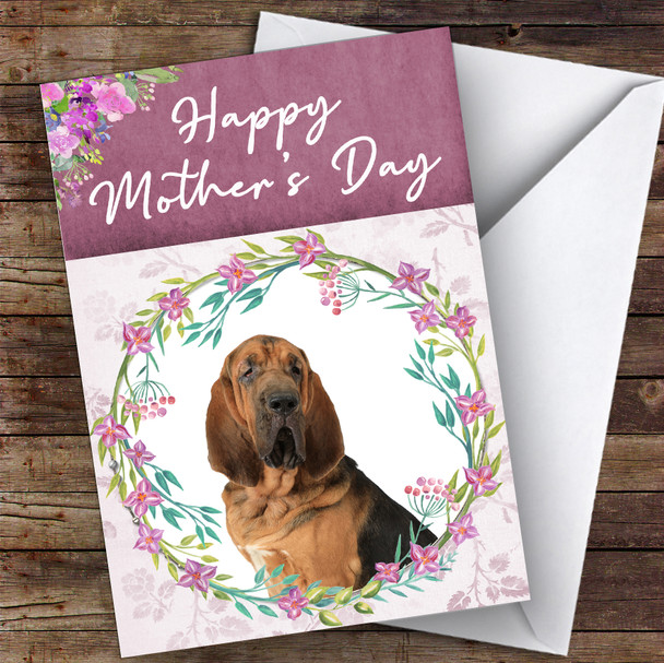 Bloodhound Dog Traditional Animal Customised Mother's Day Card