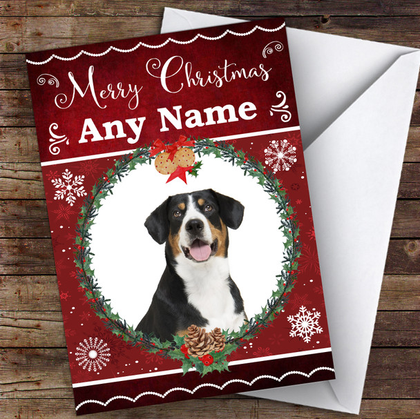 Entlebucher Mountain Dog Traditional Animal Customised Christmas Card