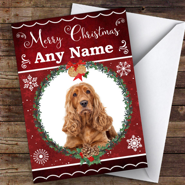 Cocker Spaniel Dog Traditional Animal Customised Christmas Card