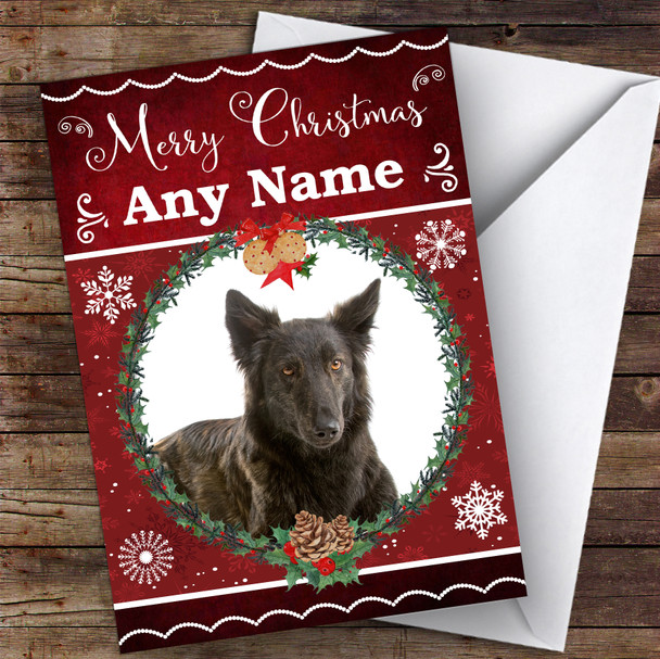 Dutch Shepherd Dog Traditional Animal Customised Christmas Card