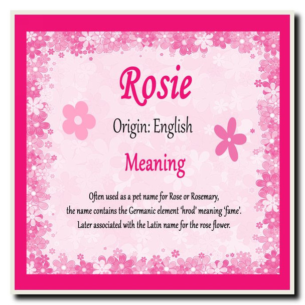 Rosie Name Meaning Coaster
