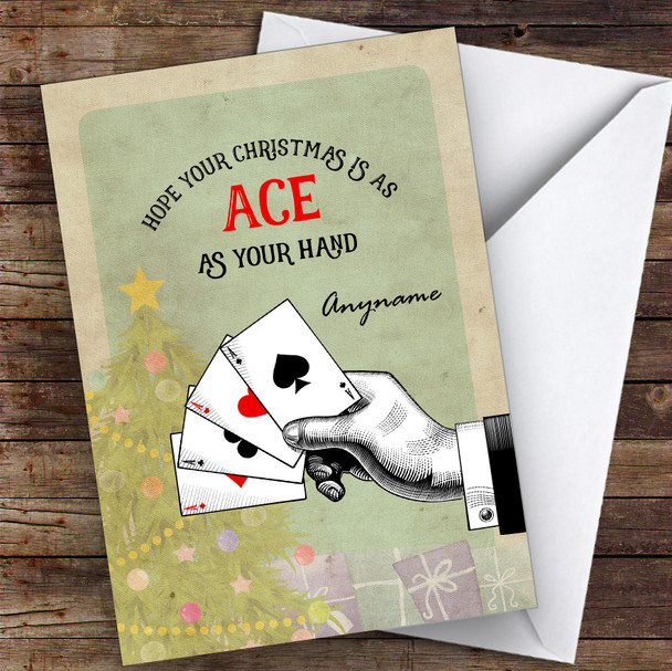 Playing Cards Ace Christmas Hobbies Customised Christmas Card