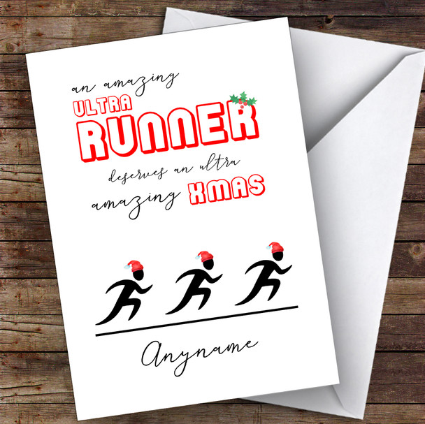 Ultra Runner Amazing Xmas Hobbies Customised Christmas Card