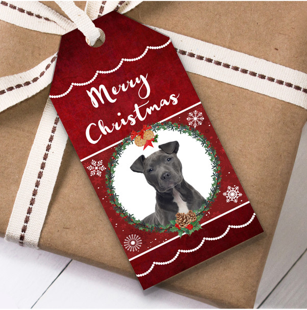 Staffordshire Terrier Dog Christmas Gift Tags