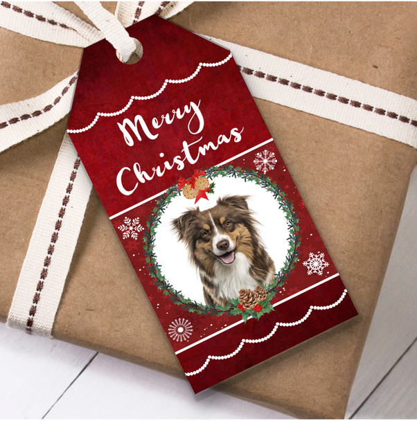 Australian Shepherd Dog Christmas Gift Tags