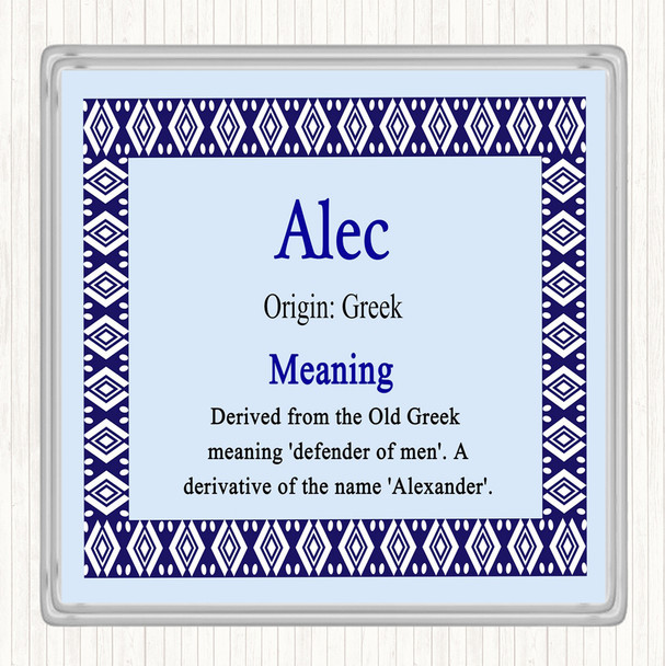 Alec Name Meaning Coaster Blue